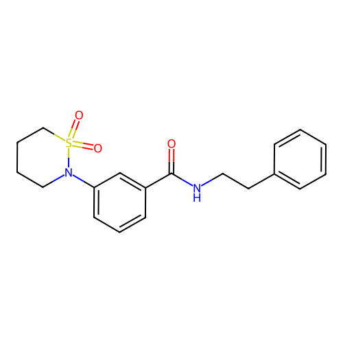 3-(1,1-dioxido-1,2-thiazinan-2-yl)-N-(2-phenylethyl)benzamide structure