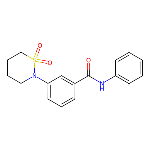 3-(1,1-dioxido-1,2-thiazinan-2-yl)-N-phenylbenzamide structure
