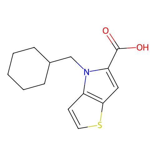 4-Cyclohexylmethyl-4H-thieno[3,2-b]pyrrole-5-carboxylic acid structure