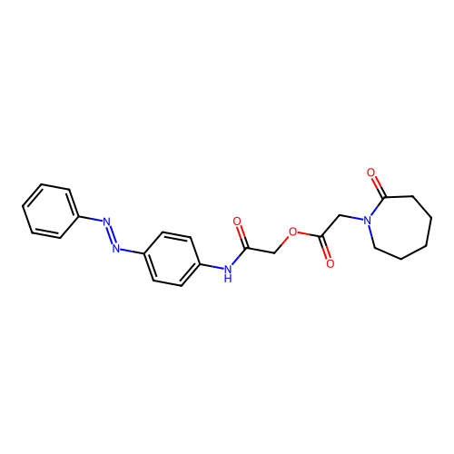 [2-oxo-2-(4-phenyldiazenylanilino)ethyl] 2-(2-oxoazepan-1-yl)acetate structure