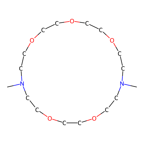 10,19-Dimethyl-1,4,7,13,16-pentaoxa-10,19-diazacyclohenicosane structure