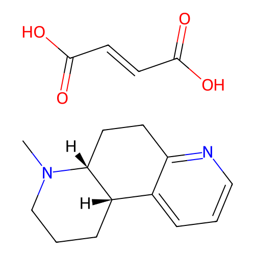 4,7-Phenanthroline, 1,2,3,4,4a,5,6,10b-octahydro-4-methyl-, maleate, cis- structure