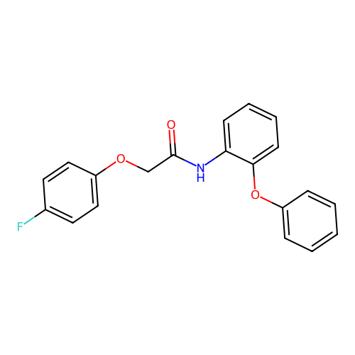 2-(4-fluorophenoxy)-N-(2-phenoxyphenyl)acetamide structure