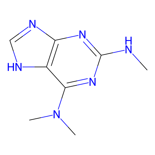 Purine, 6-dimethylamino-2-methylamino- structure