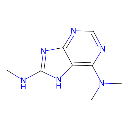 6-N,6-N,8-N-trimethyl-7H-purine-6,8-diamine structure