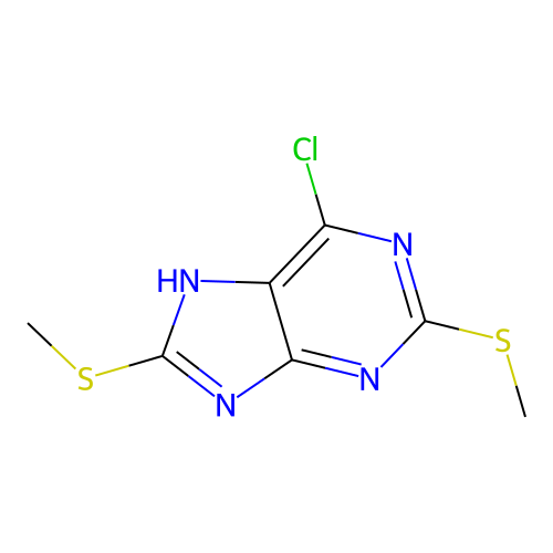 Purine,2,8-diMethio-6-CL structure