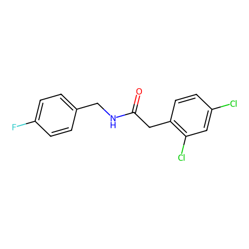 2,4-Dichloro-N-[(4-fluorophenyl)methyl]benzeneacetamide structure