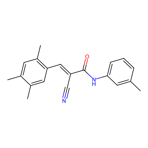 2-cyano-N-(3-methylphenyl)-3-(2,4,5-trimethylphenyl)prop-2-enamide structure