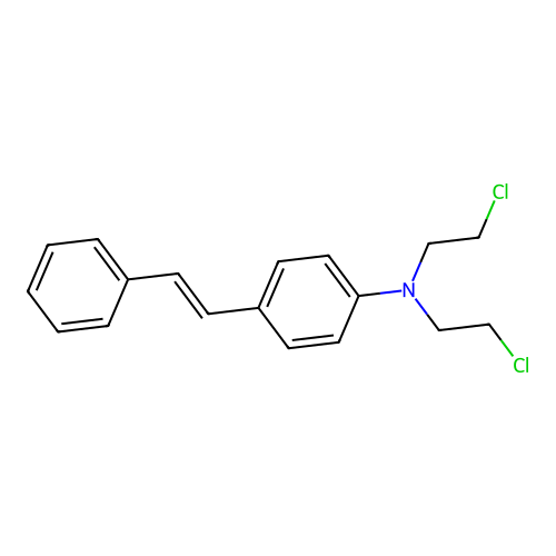 4-Stilbenamine, N,N-bis(2-chloroethyl)- structure