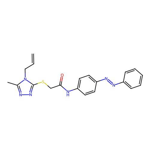 Acetamide, 2-[[5-methyl-4-(2-propen-1-yl)-4H-1,2,4-triazol-3-yl]thio]-N-[4-(2-phenyldiazenyl)phenyl]- structure