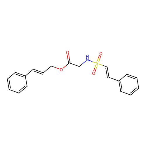 3-Phenylprop-2-en-1-yl 2-(2-phenylethenesulfonamido)acetate structure