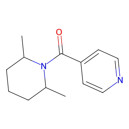 1-Isonicotinoyl-2,6-dimethylpiperidine structure