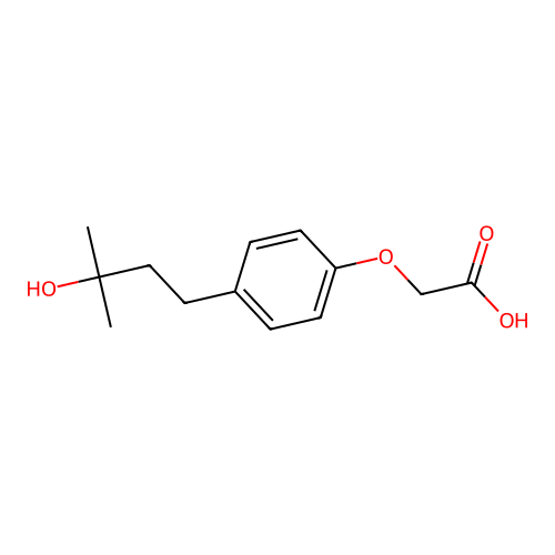 [4-(3-Hydroxy-3-methylbutyl)phenoxy]acetic acid structure