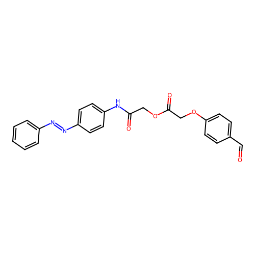 Acetic acid, 2-(4-formylphenoxy)-, 2-oxo-2-[[4-(2-phenyldiazenyl)phenyl]amino]ethyl ester structure