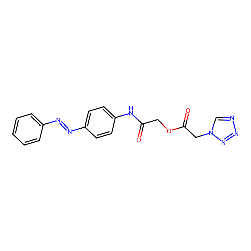 [2-oxo-2-(4-phenyldiazenylanilino)ethyl] 2-(tetrazol-1-yl)acetate structure