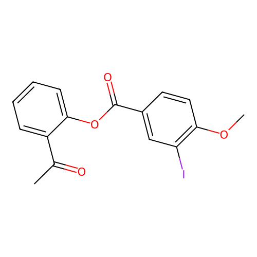 2-Acetylphenyl 3-iodo-4-methoxybenzoate structure