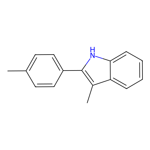 3-Methyl-2-(4-methylphenyl)-1H-indole structure