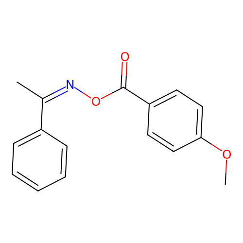 (1-Phenylethylideneamino) 4-methoxybenzoate structure