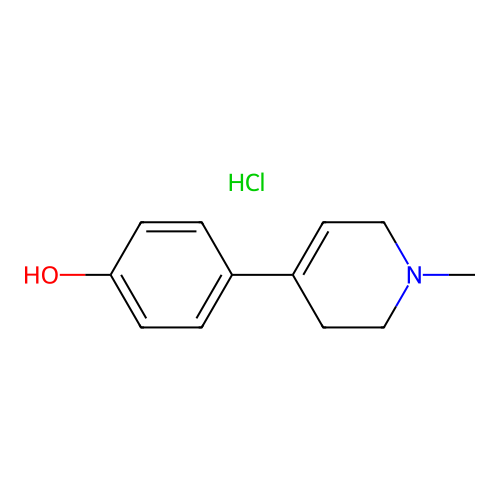 4-(1-Methyl-1,2,3,6-tetrahydropyridin-4-YL)phenol hydrochloride structure