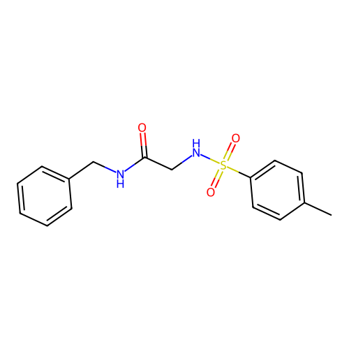 2-{[(4-methylphenyl)sulfonyl]amino}-N-benzylacetamide structure