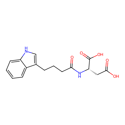 Indolebutyroyl aspartic acid structure