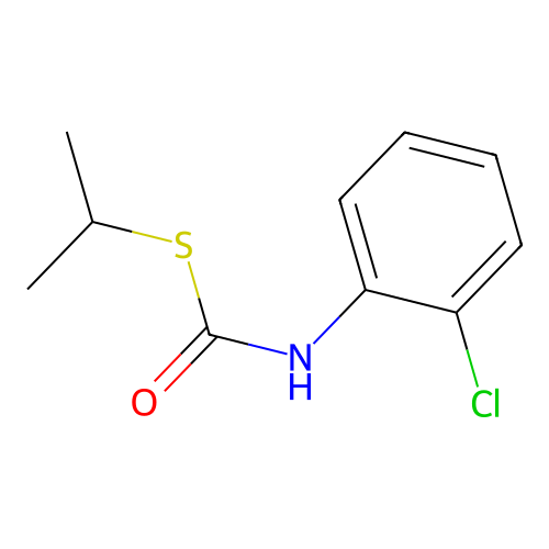 S-isopropyl 2-chlorophenylthiocarbamate structure