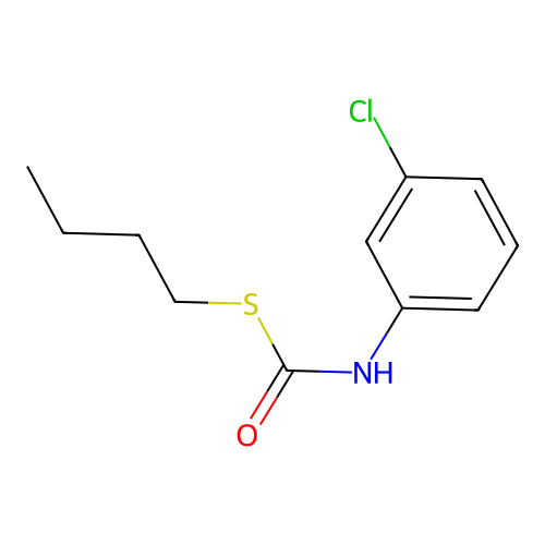 S-butyl 3-chlorophenylthiocarbamate structure