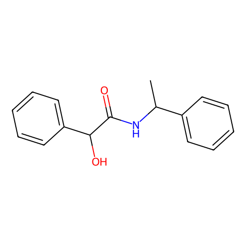 2-Hydroxy-2-phenyl-N-(1-phenyl-ethyl)-acetamide structure