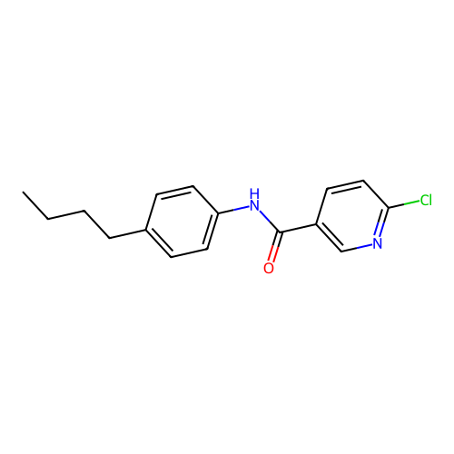 N-(4-butylphenyl)-6-chloronicotinamide structure