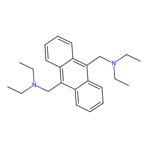 ({10-[(Diethylamino)methyl]anthracen-9-YL}methyl)diethylamine structure