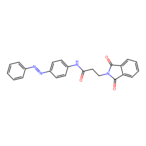 2H-Isoindole-2-propanamide, 1,3-dihydro-1,3-dioxo-N-[4-(2-phenyldiazenyl)phenyl]- structure