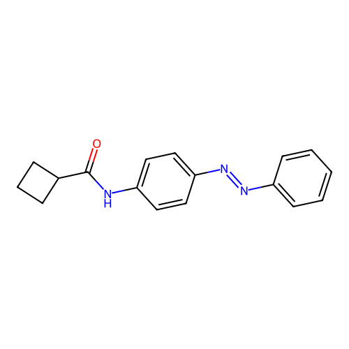 Cyclobutanecarboxamide, N-[4-(2-phenyldiazenyl)phenyl]- structure