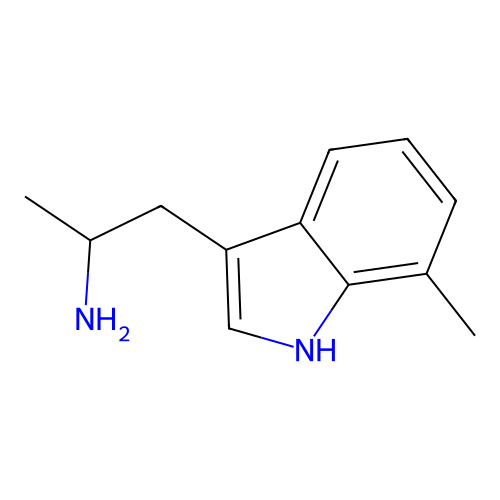 1-(7-methyl-1H-indol-3-yl)propan-2-amine structure