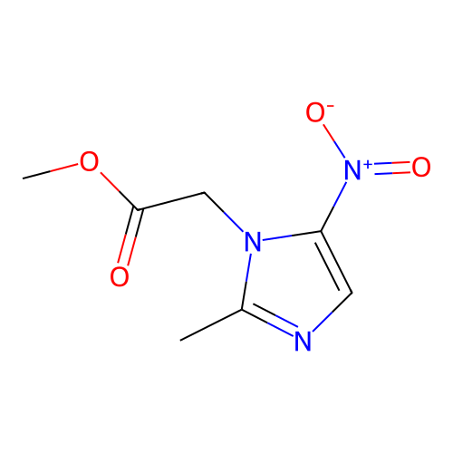 methyl 2-(2-methyl-5-nitro-1H-imidazol-1-yl)acetate structure