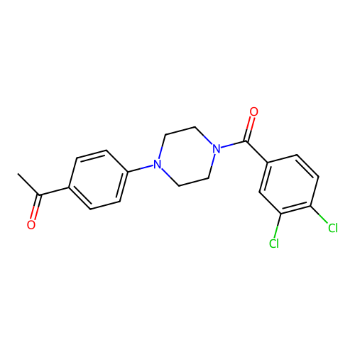 1-[4-[4-(3,4-Dichlorobenzoyl)piperazin-1-yl]phenyl]ethanone structure
