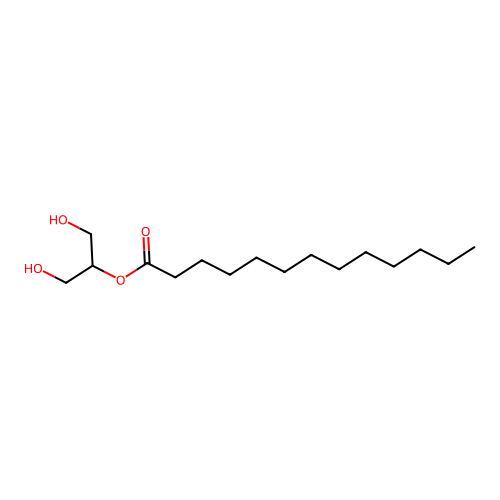 1,3-Dihydroxypropan-2-yl tridecanoate structure