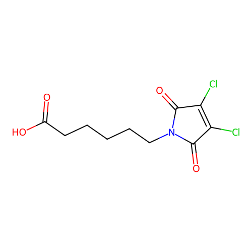 1H-Pyrrole-1-hexanoic acid, 3,4-dichloro-2,5-dihydro-2,5-dioxo- structure