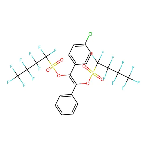 [(E)-2-(4-氯苯基)-2-(1,1,2,2,3,3,4,4,4-九氟丁基硫烷基氧基)-1-苯基乙烯基] 1,1,2,2,3,3,4,4,4-九氟丁烷-1-磺酸盐 structure