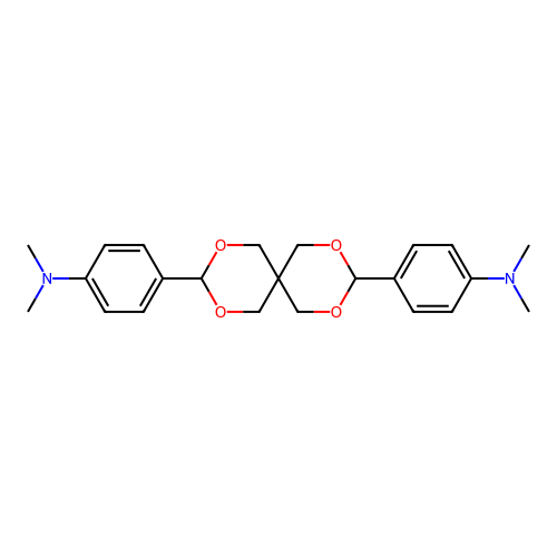 4,4'-(2,4,8,10-tetraoxaspiro[5.5]undecane-3,9-diyl)bis(N,N-dimethylaniline) structure
