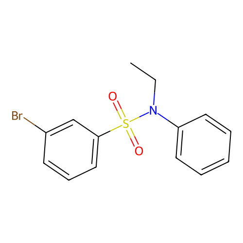 3-bromo-N-ethyl-N-phenylbenzenesulfonamide structure