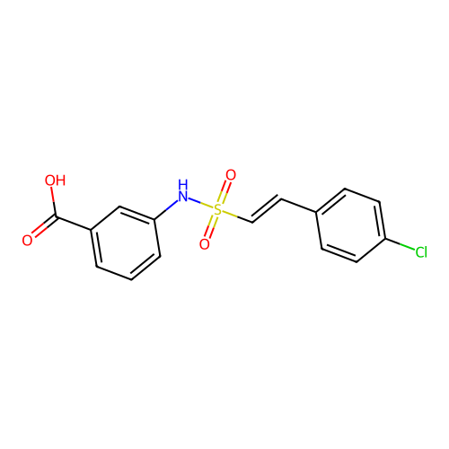 3-[[(E)-2-(4-chlorophenyl)ethenyl]sulfonylamino]benzoic Acid structure