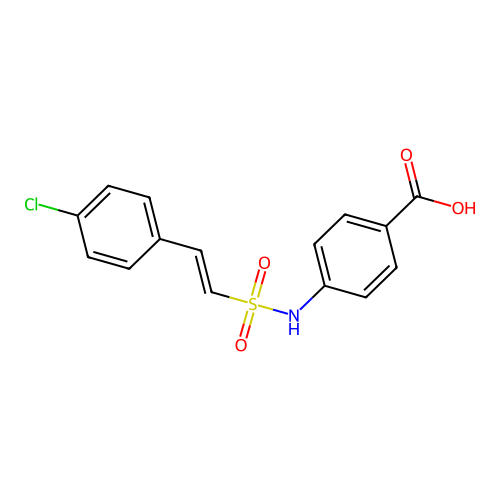 4-[[(E)-2-(4-chlorophenyl)ethenyl]sulfonylamino]benzoic Acid structure