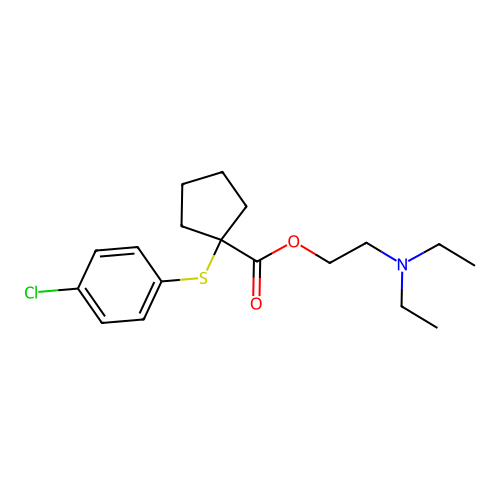 2-(Diethylamino)ethyl 1-(4-chlorophenyl)sulfanylcyclopentane-1-carboxylate structure