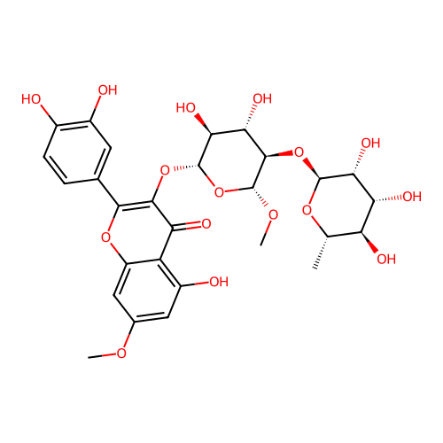 rhamnetin-3-O-neohesperidoside structure