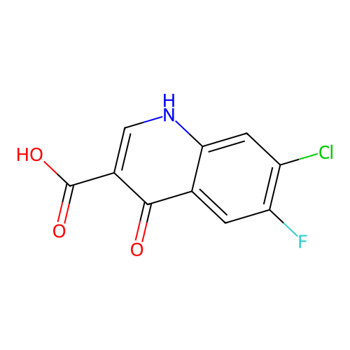 7-Chloro-6-fluoro-4-oxo-1,4-dihydroquinoline-3-carboxylic acid structure