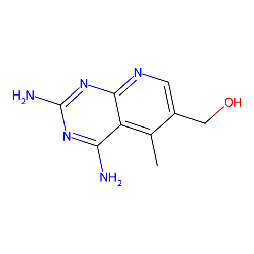 2,4-Diamino-5-methylpyrido[2,3-d]pyrimidine-6-methanol structure