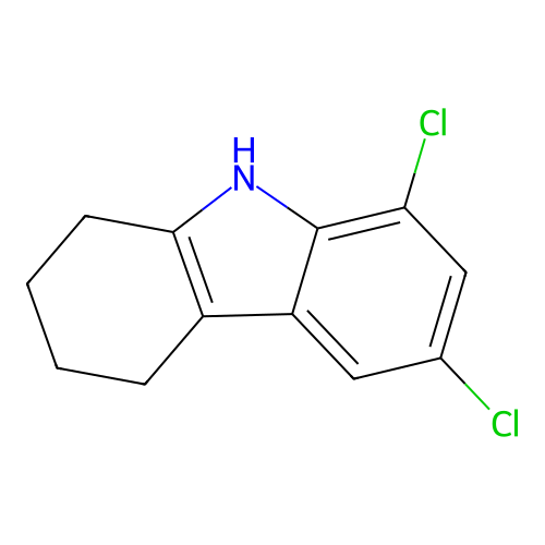 6,8-dichloro-2,3,4,9-tetrahydro-1H-carbazole structure