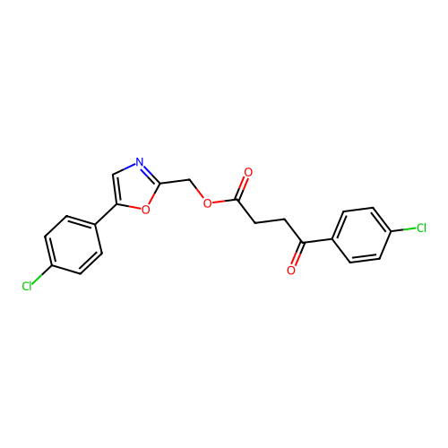 [5-(4-Chlorophenyl)-1,3-oxazol-2-yl]methyl 4-(4-chlorophenyl)-4-oxobutanoate structure