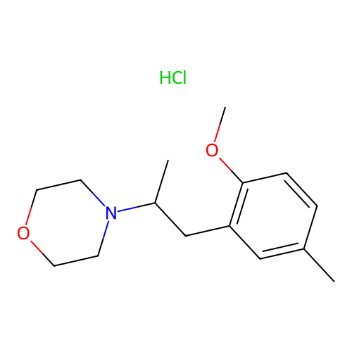 Morpholine, 4-(2-methoxy-alpha,5-dimethylphenethyl)-, hydrochloride structure