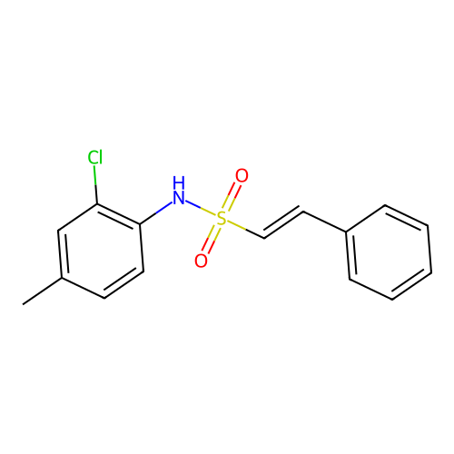 N-(2-chloro-4-methylphenyl)-2-phenylethene-1-sulfonamide structure